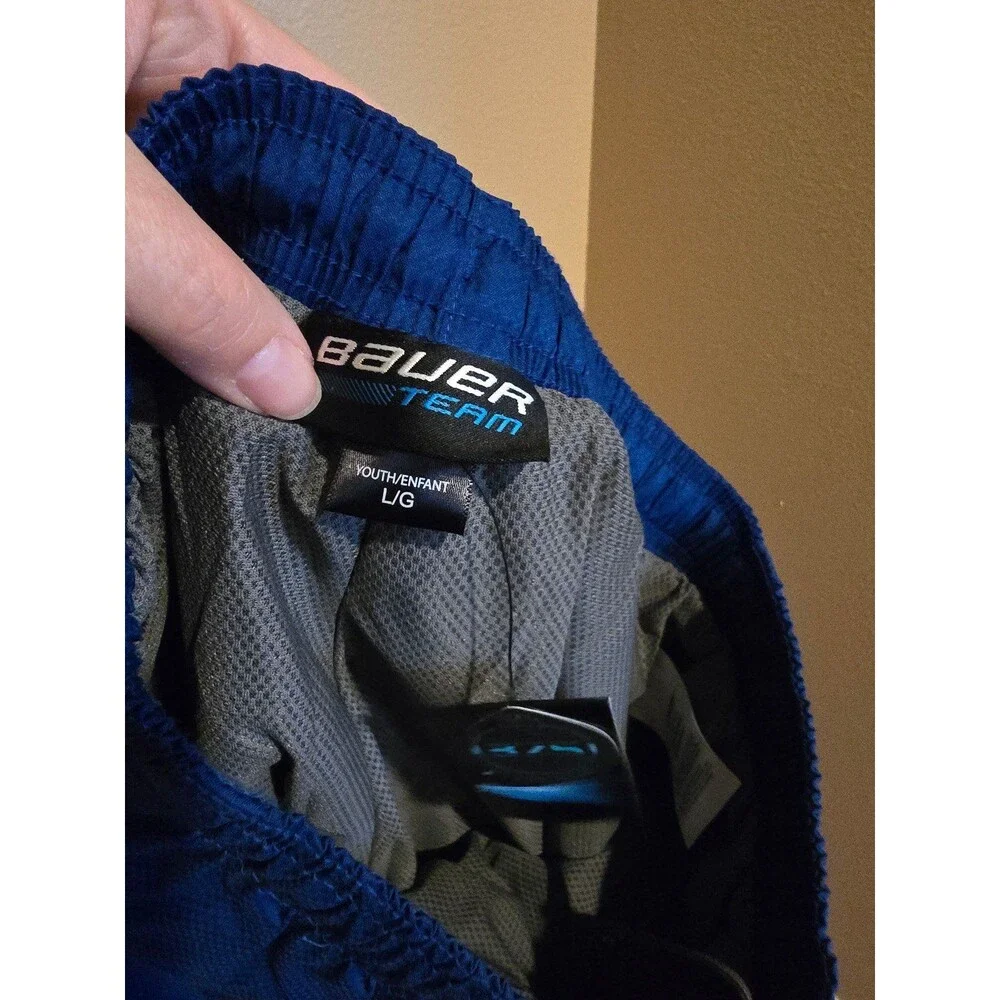 BAUER blue youth large warm up pants‎ NWT